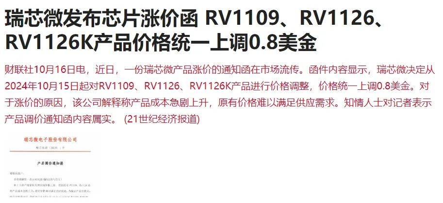 國產芯片大廠突發漲價，有啥影響？(圖1)